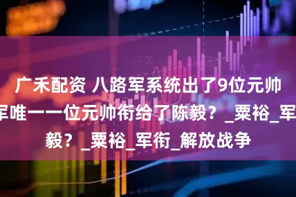 广禾配资 八路军系统出了9位元帅，为何新四军唯一一位元帅衔给了陈毅？_粟裕_军衔_解放战争